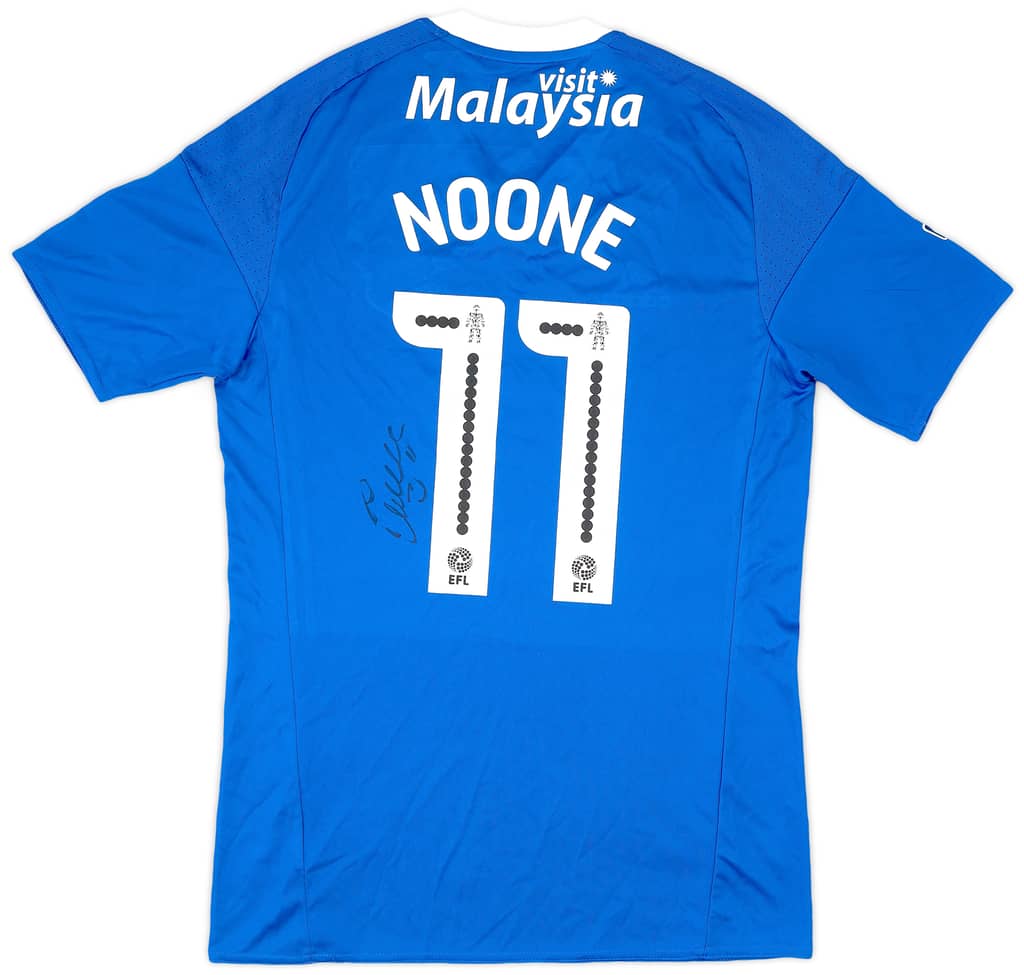 2016-17 Cardiff Match Issue Signed Home Shirt Noone #11