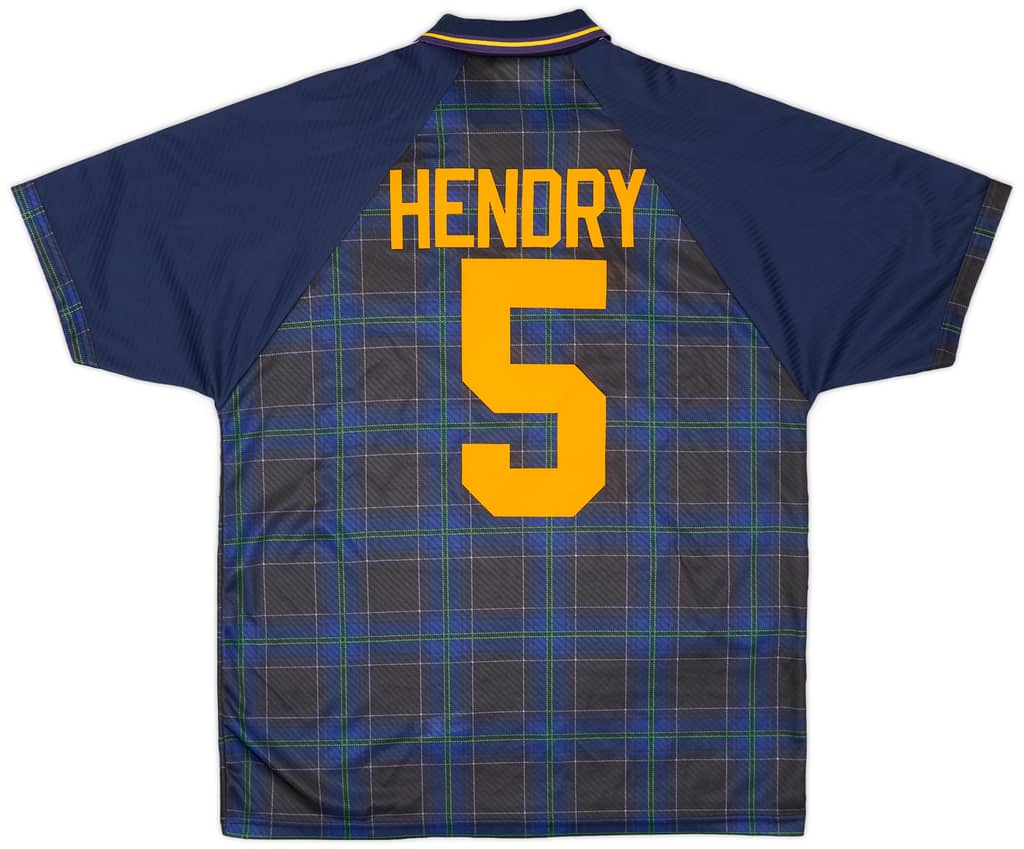 1994-96 Scotland Home Shirt Hendry #5 - 9/10 - (XL)