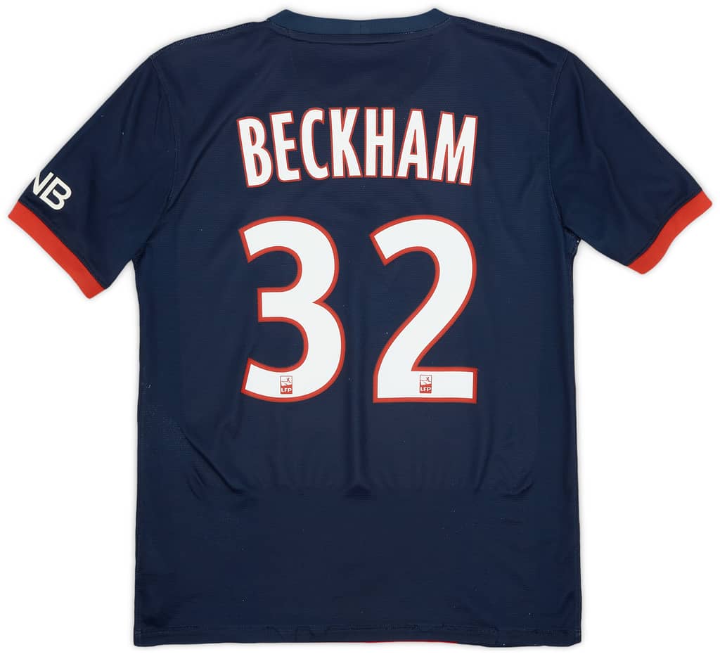 2013-14 Paris Saint-Germain Home Shirt Beckham #32 - 5/10 - (S)