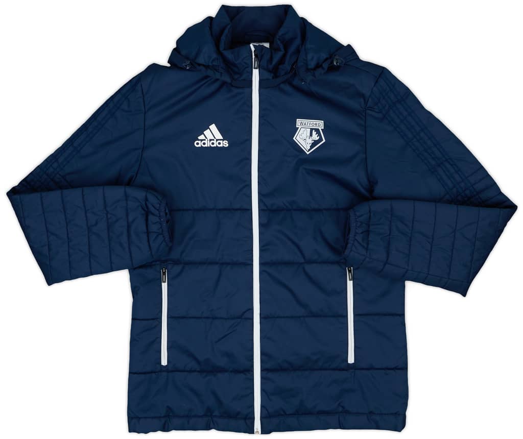 2017-18 Watford adidas Padded Bench Coat - 8/10 - (S)