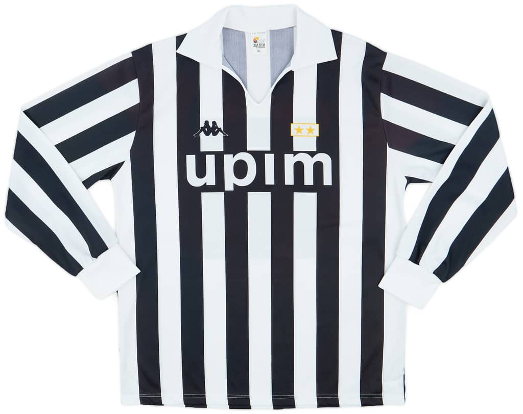 1989-90 Juventus Basic Home L/S Shirt #11 - 7/10 - (XL)