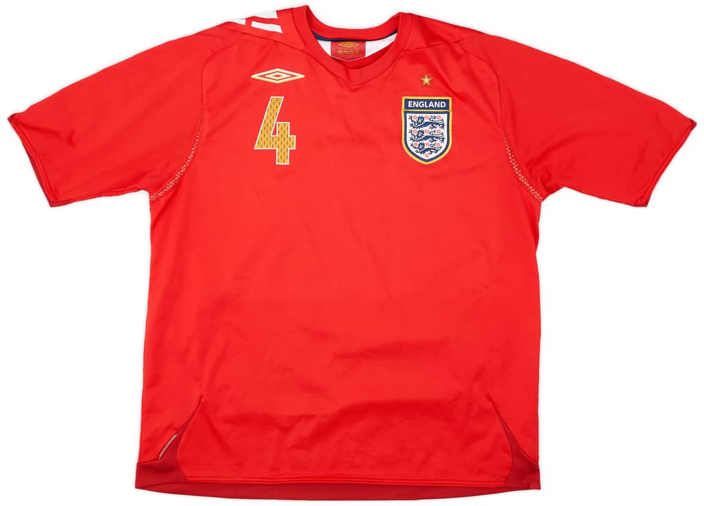 2006-08 England Away Shirt Gerrard #4 - 8/10 - (XL)