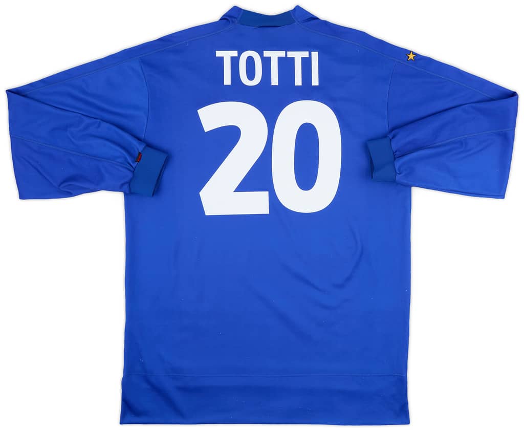 1998-99 Italy Home L/S Shirt Totti #20 - 7/10 - (XL)
