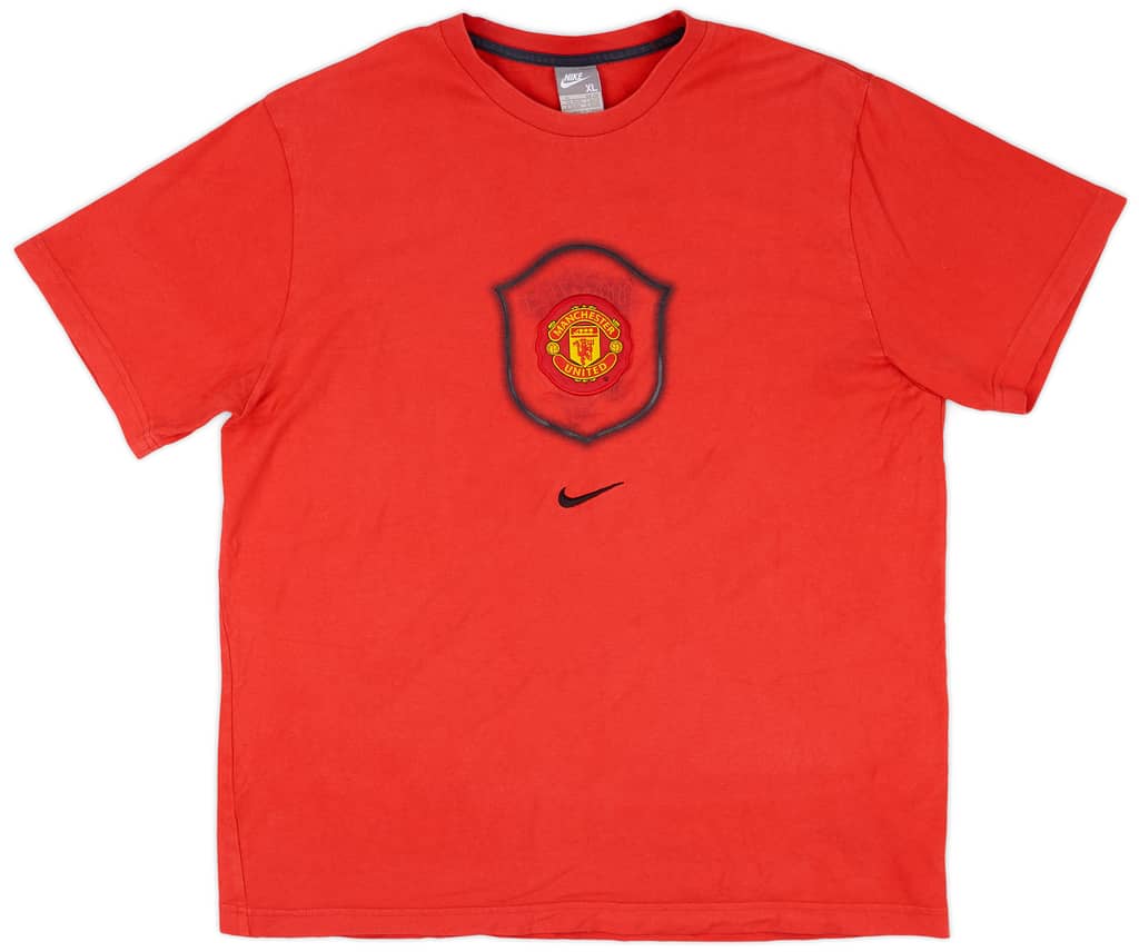 2007-08 Manchester United Nike Cotton Tee - 8/10 - (XL)