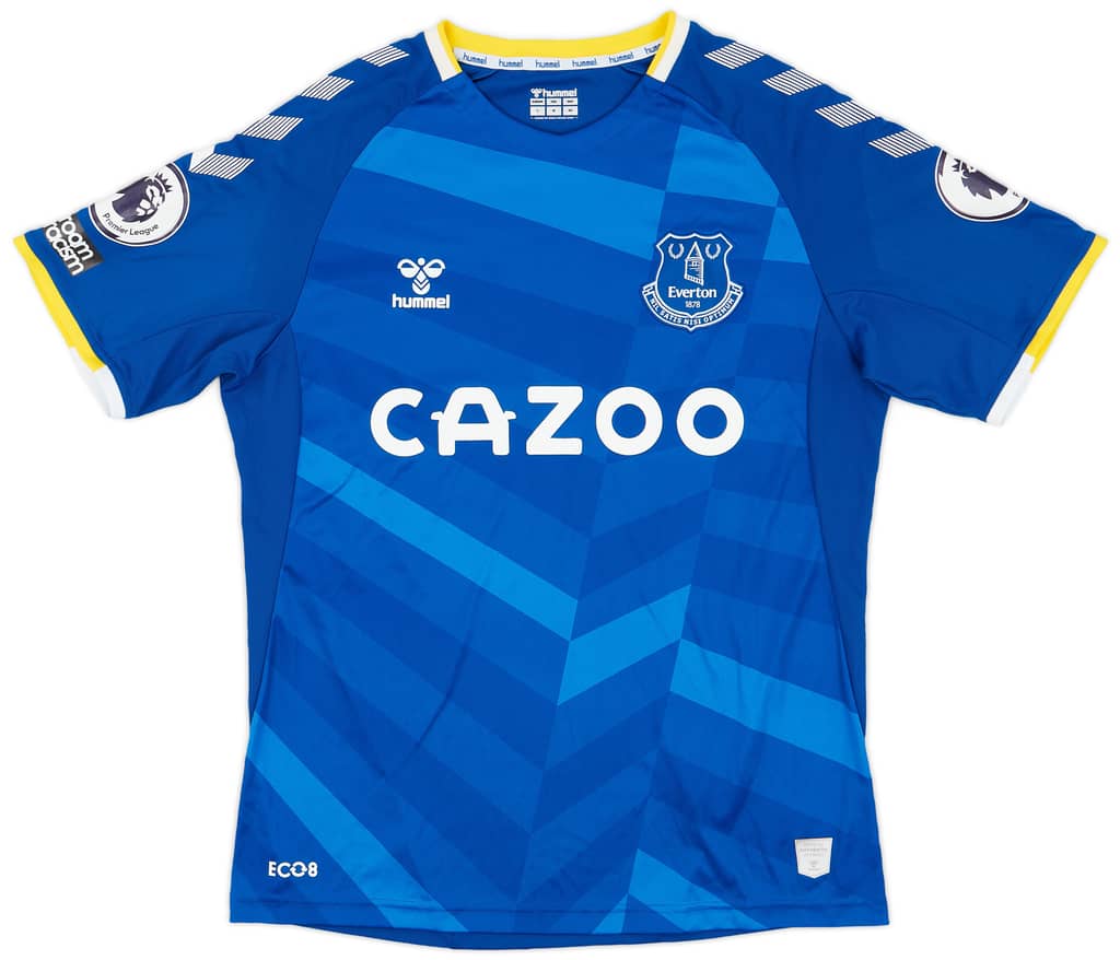 2021-22 Everton Match Issue Home Shirt Doucoure #16