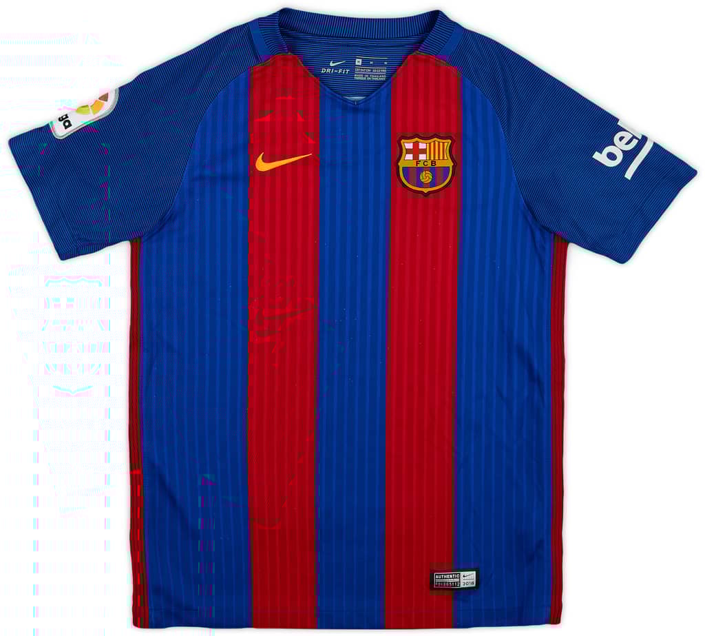 2016-17 Barcelona Home Shirt - 8/10 - (M.Boys)