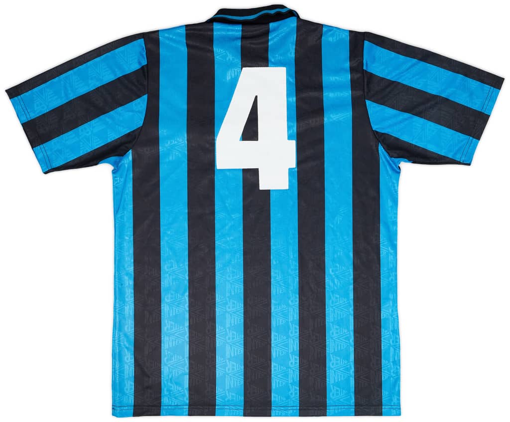 1991-92 Inter Milan Match Worn Home Shirt #4 (Baggio)