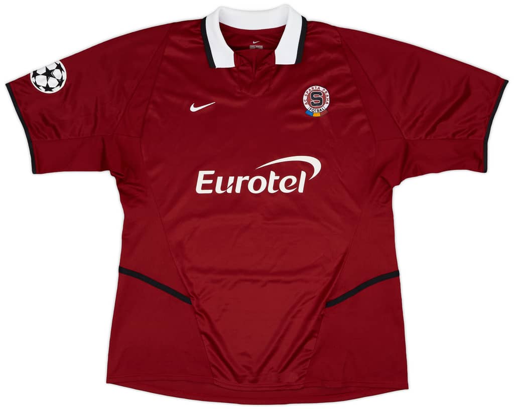 2003-04 Sparta Prague Match Issue Champions League Home Shirt Gluscevic V. #13