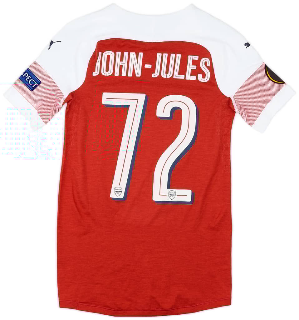 2018-19 Arsenal Match Issue Europa League Home Shirt John-Jules #72
