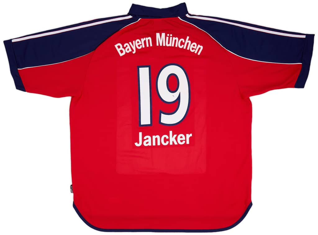 1999-01 Bayern Munich Squad Signed Home Shirt Jancker #19 - 8/10 - (XXL)