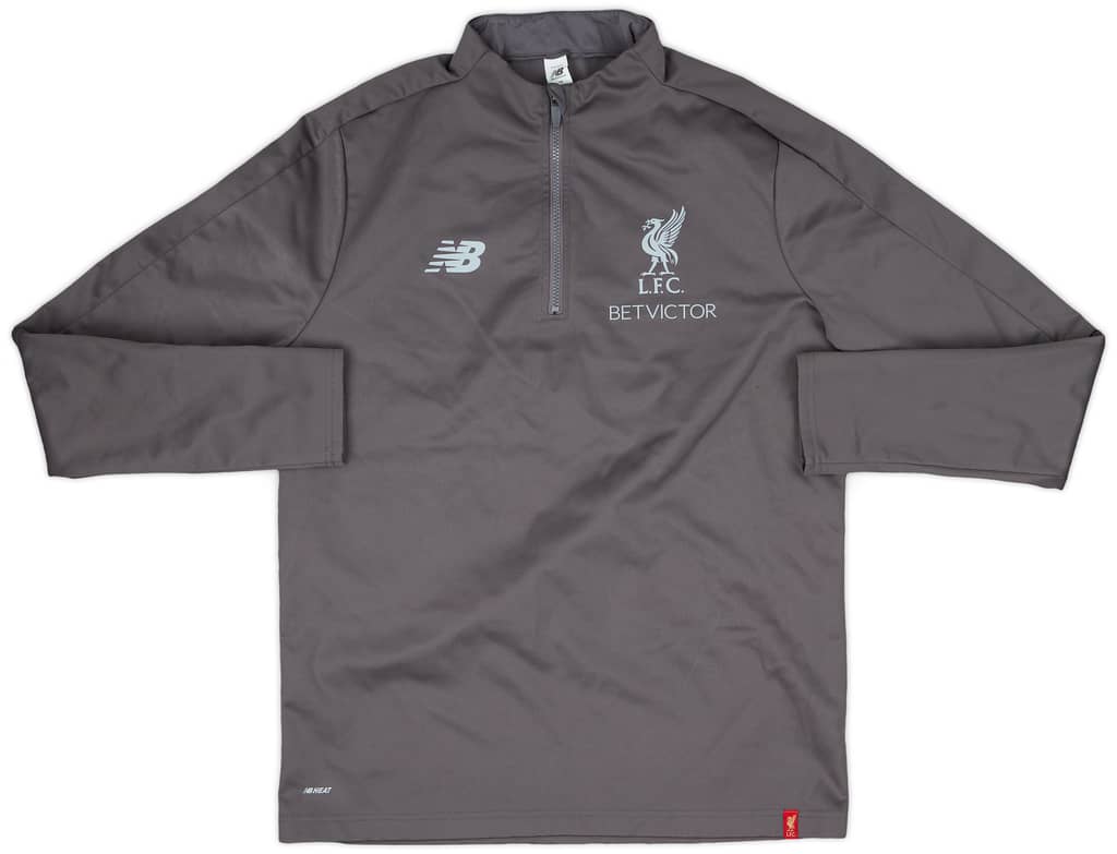 2018-19 Liverpool New Balance 1/4 Zip Drill Top - 8/10 - (L)