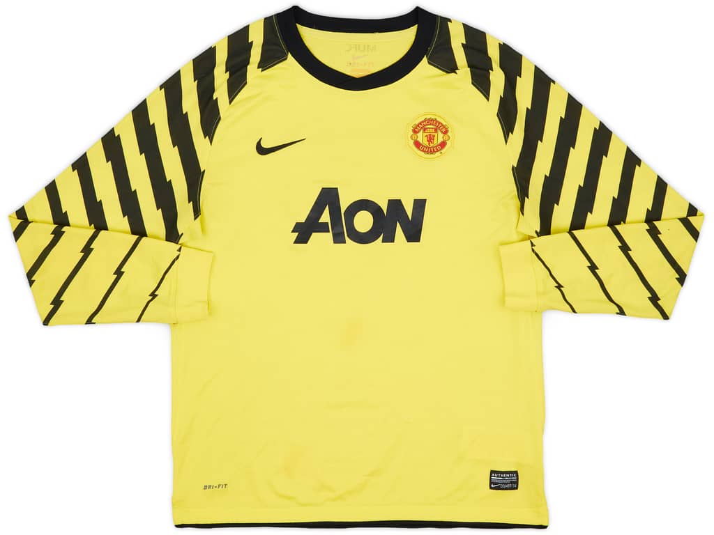 2010-11 Manchester United Yellow GK Shirt - 6/10 - (XL.Boys)
