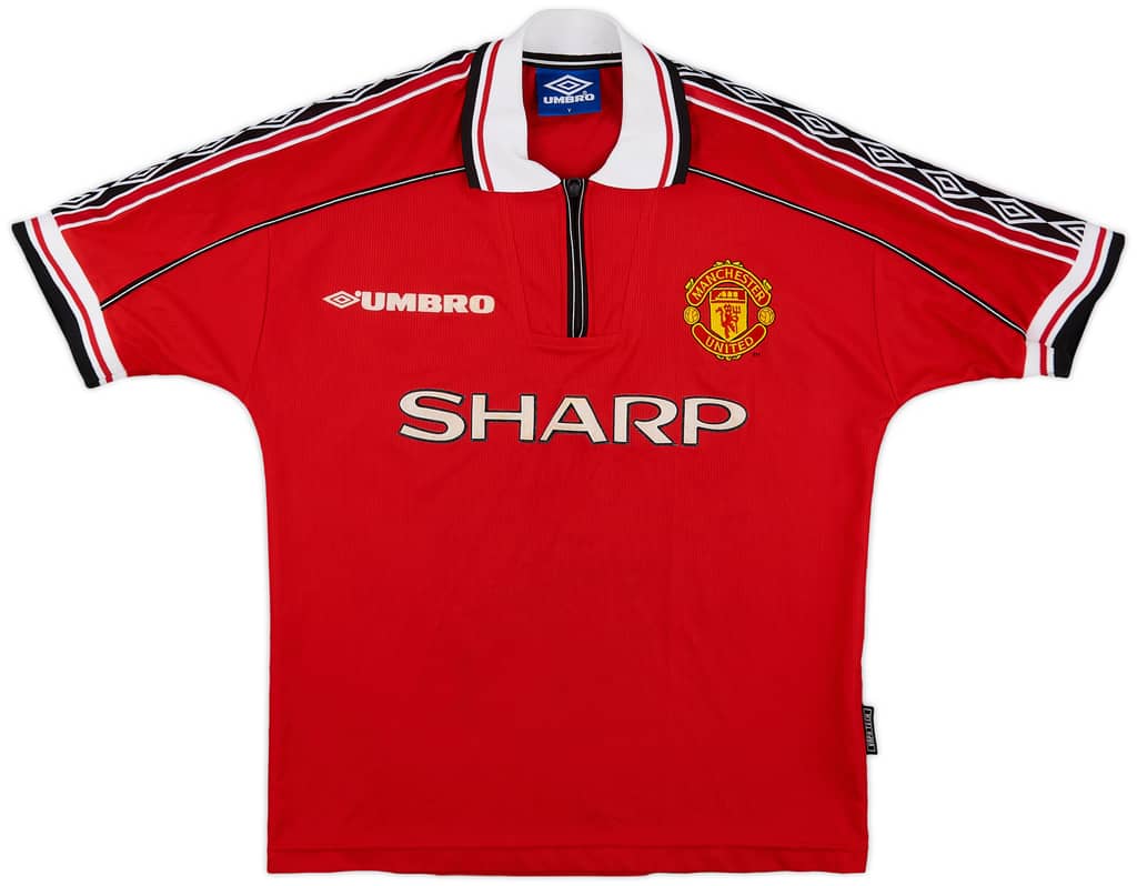 1998-00 Manchester United Home Shirt - 8/10 - (XL.Boys)