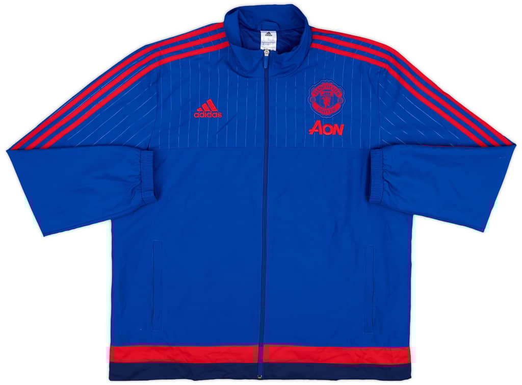 2015-16 Manchester United adidas Track Jacket - 9/10 - (XL)