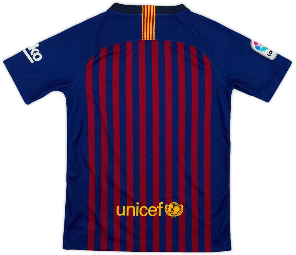 2018-19 Barcelona Home Shirt - 9/10 - (M.Boys)