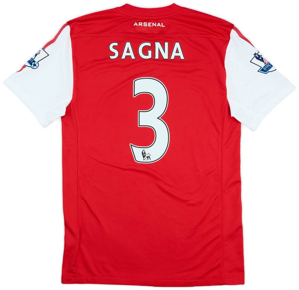 2011-12 Arsenal Home Shirt Sagna #3 - 9/10 - (S)