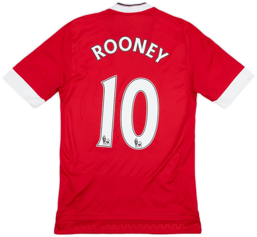 2015-16 Manchester United Home Shirt Rooney #10 - 7/10 - (XS)
