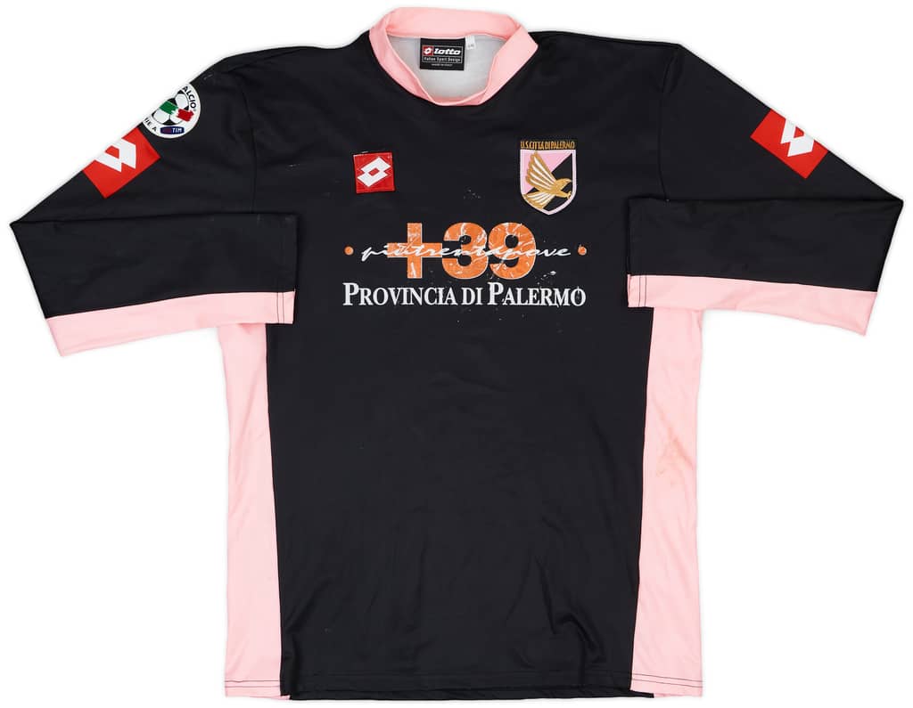 2004-05 Palermo Match Issue Signed Third L/S Shirt Grosso #11