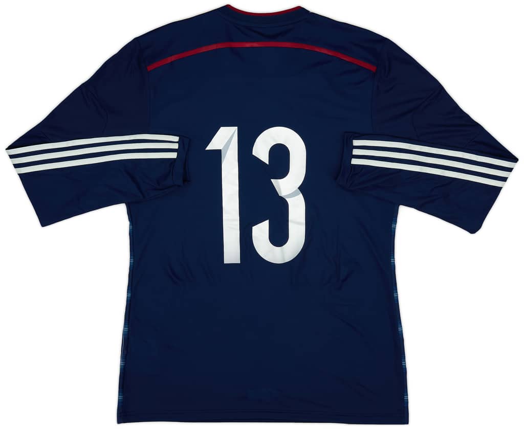 2014-15 Scotland Player Issue Home L/S Shirt #13 - 9/10 - (M)