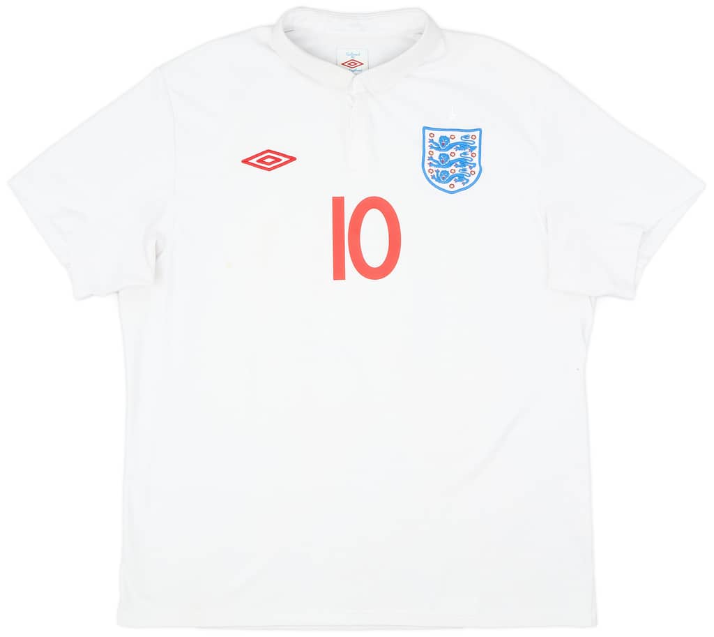 2009-10 England Home Shirt Rooney #10 - 6/10 - (S)