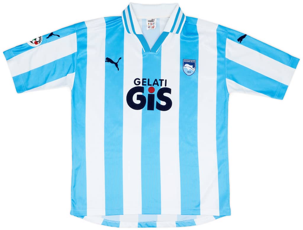 1999-01 Pescara Match Issue Home Shirt Giacobbo #18