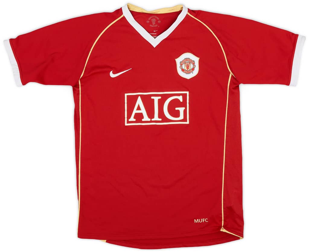 2006-07 Manchester United Home Shirt - 8/10 - (XL.Boys)