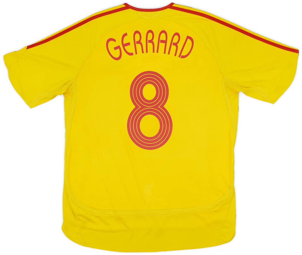 2006-07 Liverpool Away Shirt Gerrard #8 - 5/10 - (XL)