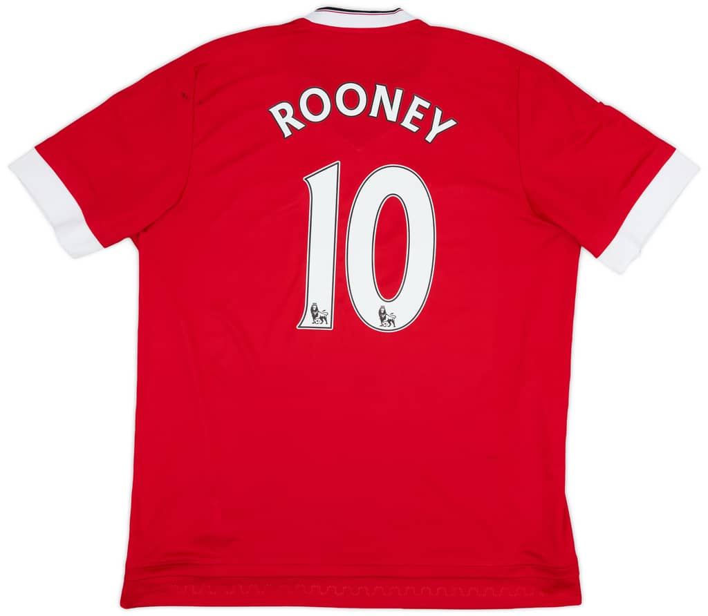 2015-16 Manchester United Home Shirt Rooney #10 - 6/10 - (XL)
