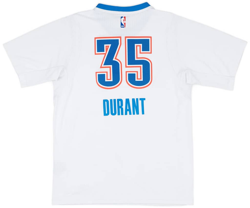 2014-16 Oklahoma City Thunder Durant #35 adidas Swingman Alternate Jersey - 8/10 - (M)