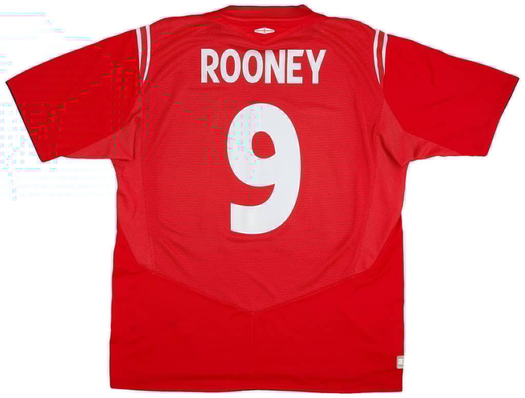 2004-06 England Away Shirt Rooney #9 - 7/10 - (XL)