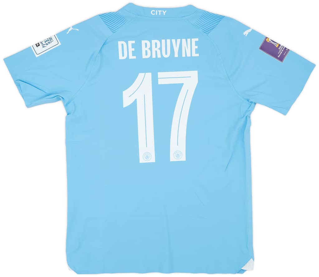 2023-24 Manchester City Match Issue Club World Cup Home Shirt De Bruyne #17