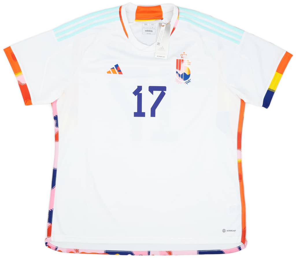 2022-23 Belgium Away Shirt Trossard #17
