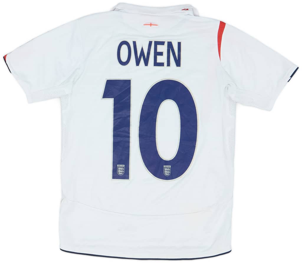 2005-07 England Home Shirt Owen #10 - 6/10 - (XL.Boys)