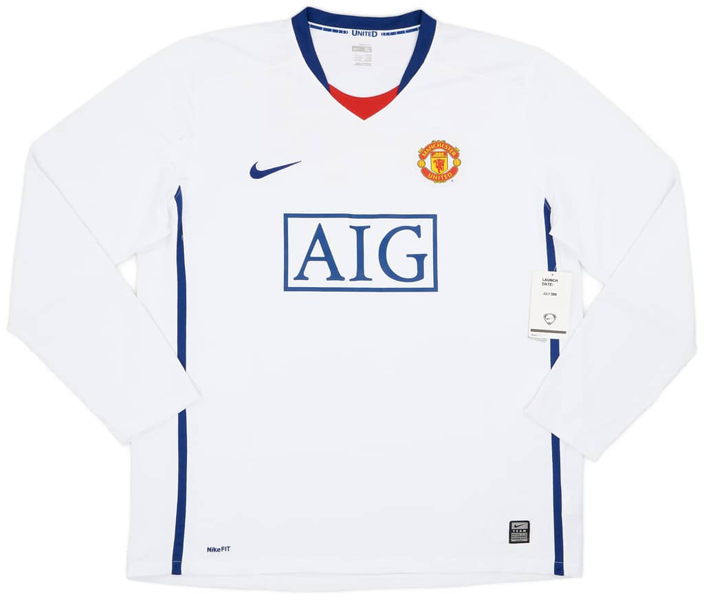 2008-10 Manchester United Away L/S Shirt Fletcher #24 (XL)