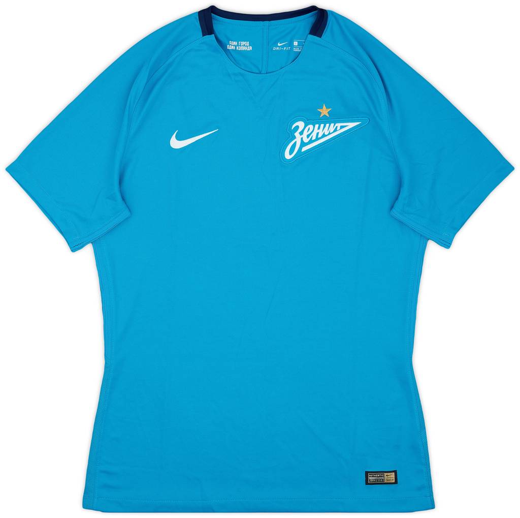 2017-18 Zenit St. Petersburg Authentic Home Shirt - 8/10 - (L)