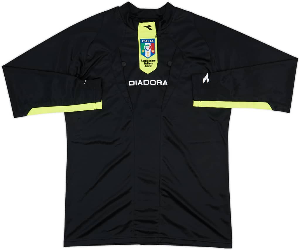 2009-10 ITALY FIGC Diadora Referee L/S Shirt - 9/10 - (S)