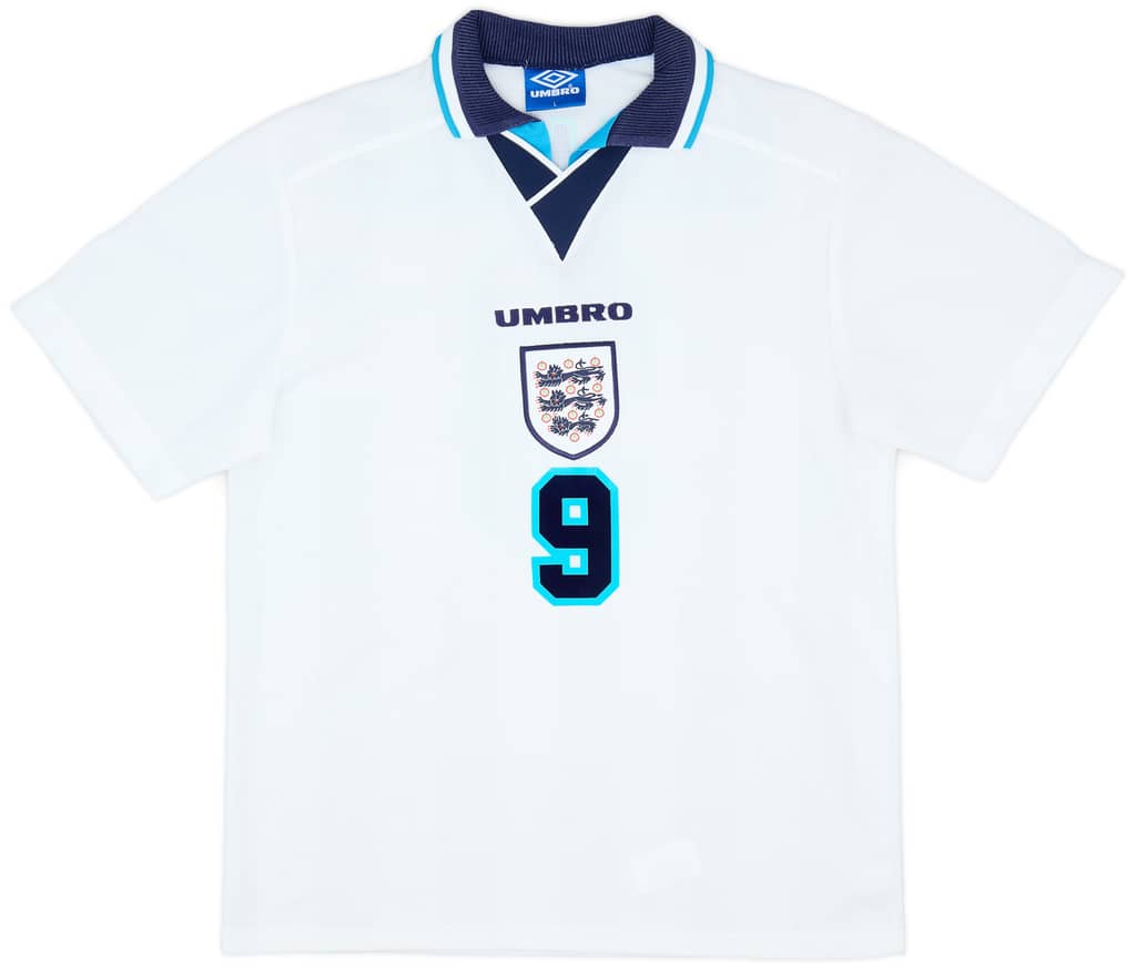 1995-97 England Home Shirt Shearer #9 - 9/10 - (L)