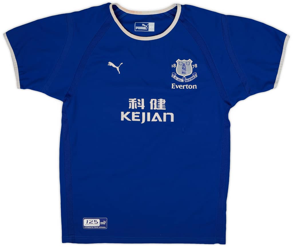 2003-04 Everton Home Shirt - 9/10 - (M.Boys)