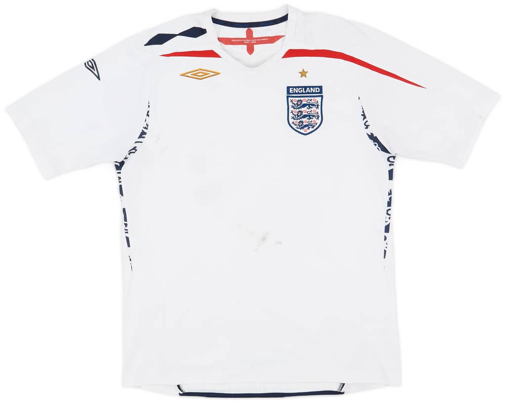 2007-09 England Home Shirt - 4/10 - (L)