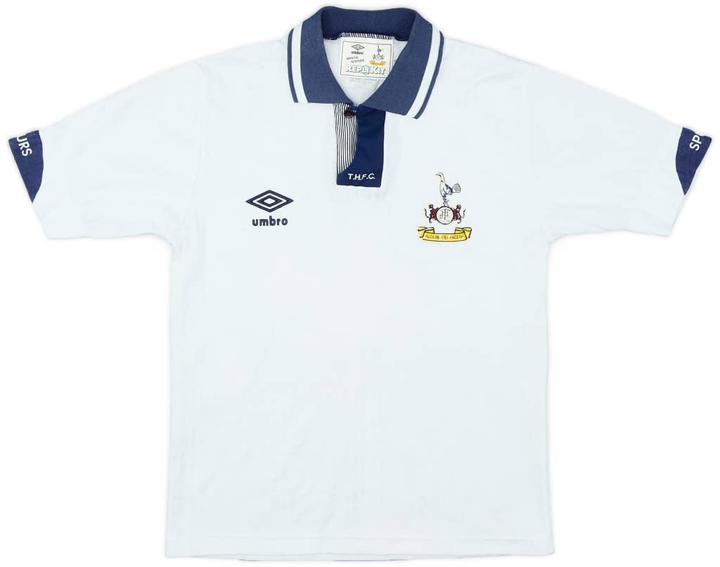 1991-93 Tottenham Home Shirt - 6/10 - (L.Boys)
