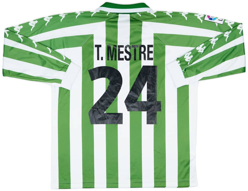2000-01 Real Betis Match Issue Home L/S Shirt T. Mestre #24