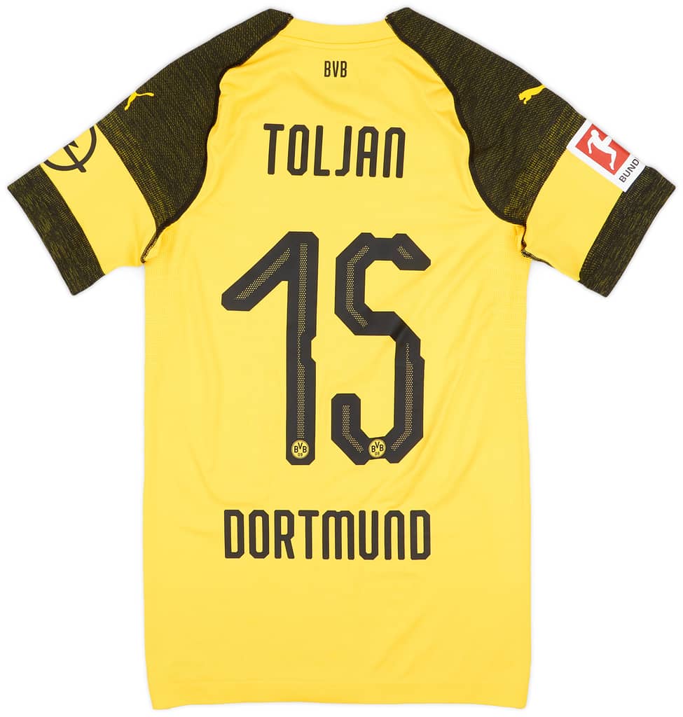 2018-19 Borussia Dortmund Match Issue Home Shirt Toljan #15