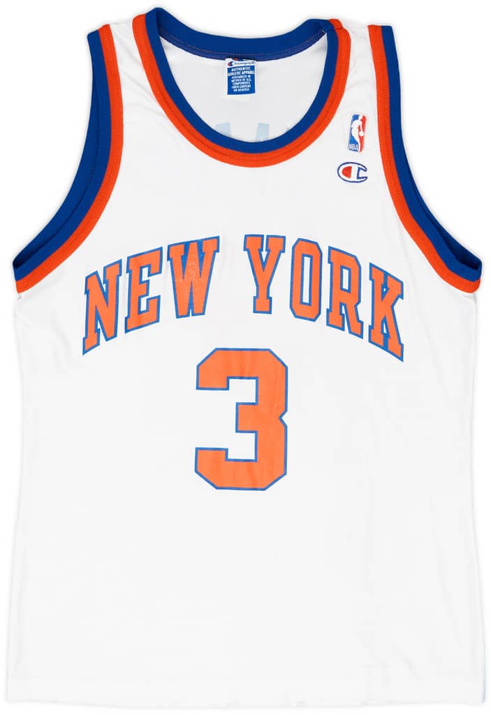 1995-97 New York Knicks Starks #3 Champion Home Jersey - 9/10 - (M)