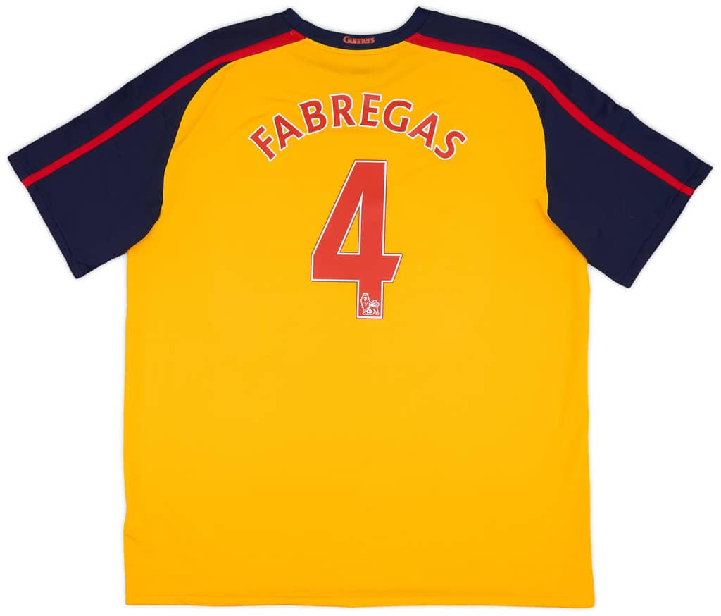 2008-09 Arsenal Away Shirt Fabregas #4 - 9/10 - (XXL)