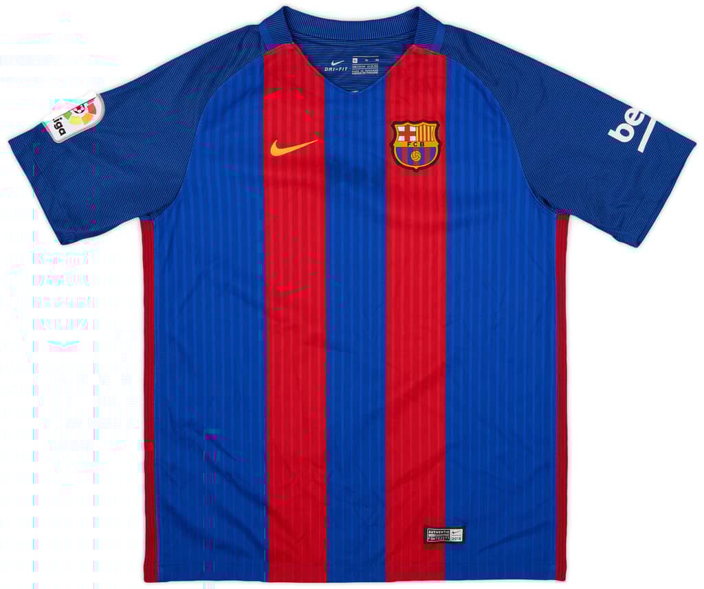 2016-17 Barcelona Home Shirt - 9/10 - (XL.Boys)