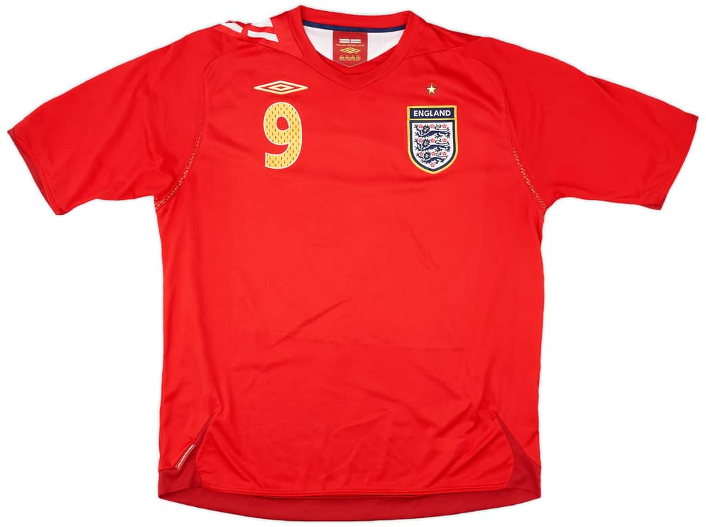 2006-08 England Away Shirt Rooney #9 - 7/10 - (XL)