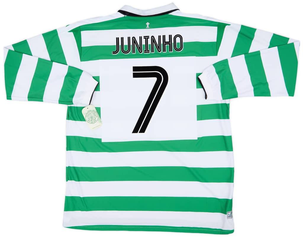 2004-05 Celtic Home L/S Shirt Juninho #7 (XXL)