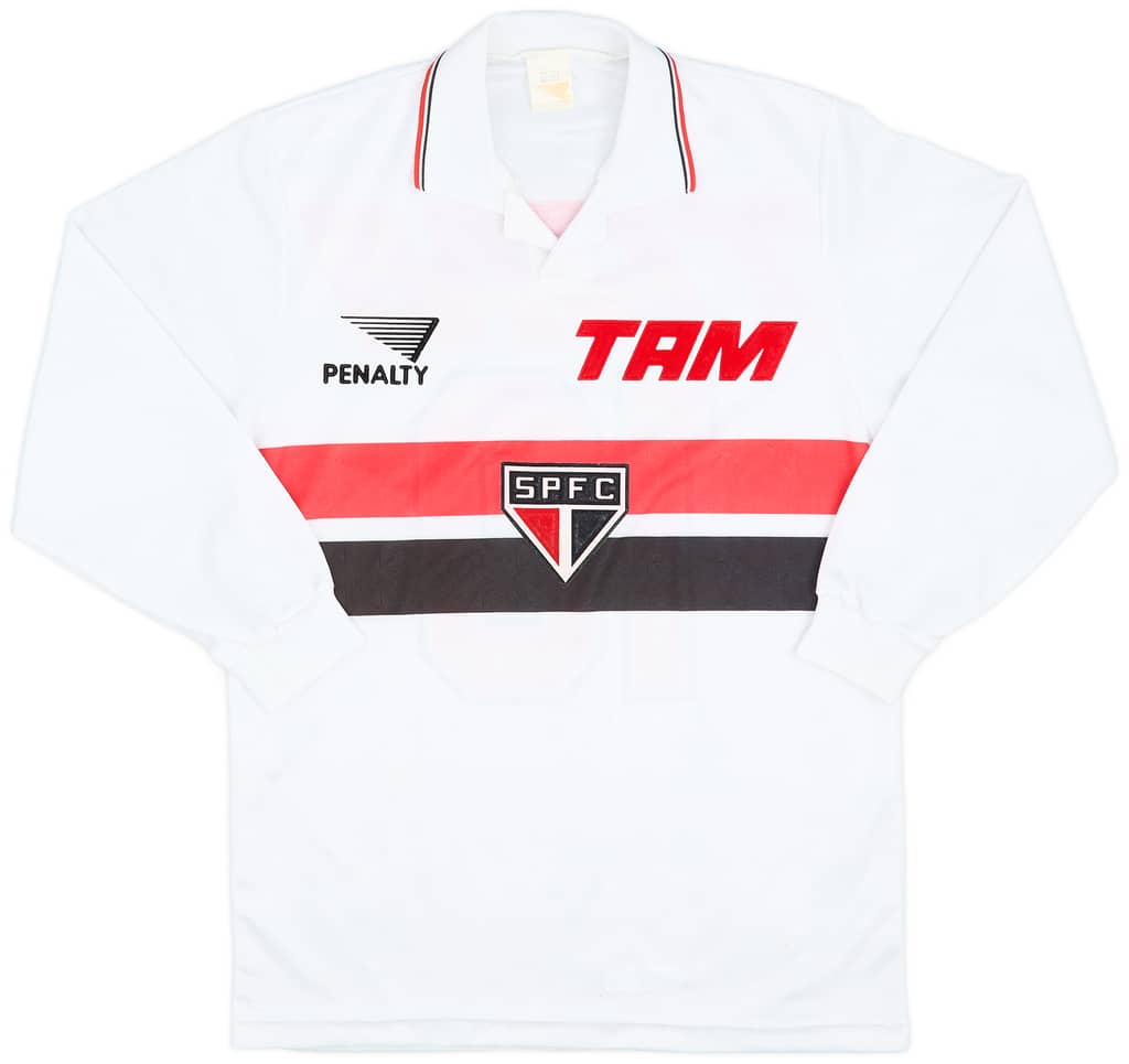 1994 Sao Paulo Home L/S Shirt #10 (Juninho) - 9/10 - (S)