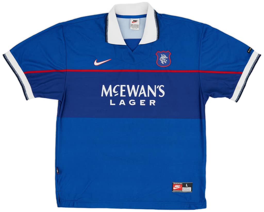 1997-99 Rangers Home Shirt Gascoigne #8 - 8/10 - (L)