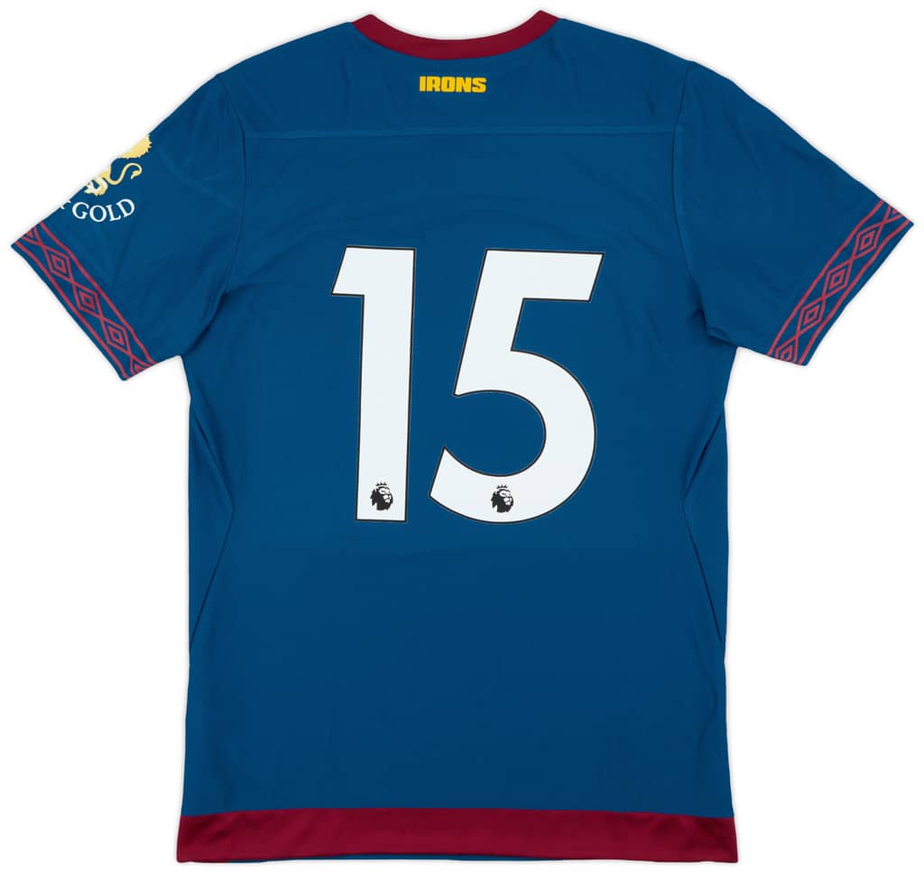 2018-19 West Ham Match Issue Away Shirt #15 (Fredericks)